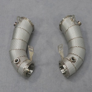 Tuyau d'échappement droit en titane 2024 le plus vendu pour BMW M5 F90, collecteur avant de moteur de course avec bouclier thermique pour voiture S63B44B - Product Image 5