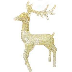 Shuangyuan Wholesale Glitter Metal Deer Indoor <strong>Christmas</strong> Decoration Craft Handmade <strong>Artwork</strong> - Product Image 1
