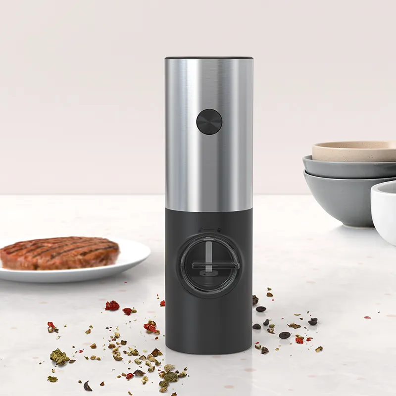 Electric salt and pepper grinder Battery Operated Automatic One Handed Adjustable Coarseness