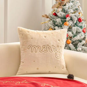 Housse <span class=keywords><strong>de</strong></span> coussin en peluche brodée <span class=keywords><strong>de</strong></span> couleur unie moderne pour la maison, le salon, le canapé - Product Image 6