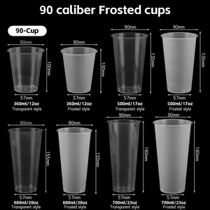 Nicro Custom Logo Food Grade PP Material <strong>Cups</strong> Juice Bubble Milk Tea <strong>Cup</strong> Multiple Capacity Disposable Plastic <strong>Cups</strong> - Product Image 5