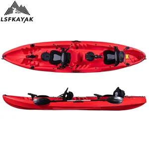 professional double plastic sit on the top sea kayak with high stability