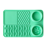 Gamelle multifonctionnelle en silicone pour chats et chiens – Antidérapante, anti-fuite, alimentation lente, 1000 ml, tapis de léchage portable
