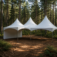 Tente Pinnacle à double couche 3x3, 4x4, 5x5, 6x6m, imperméable quatre saisons, avec structure en aluminium et revêtement PVC, idéale pour les mariages en plein air, les fêtes, les banquets de jardin