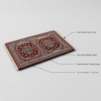 Sous-verres en forme de tapis, style persan, mini tapis, tapis de souris pour bureau, ordinateur, tasse, cuisine, bar