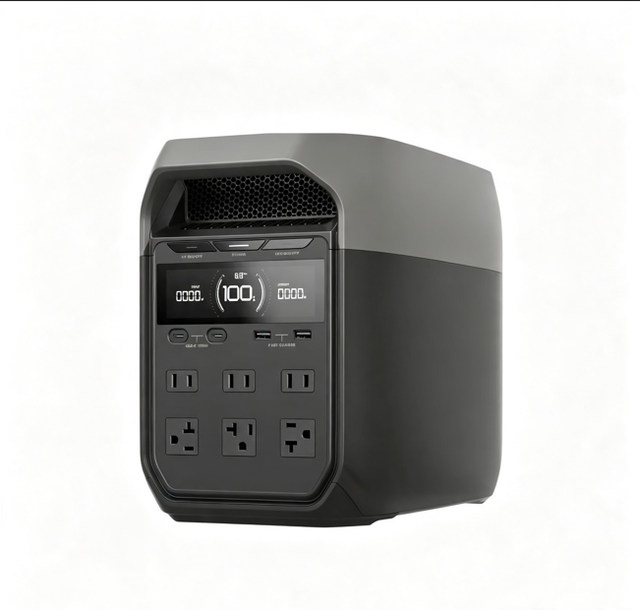 Delta 3 Portable Power Station Lifepo4 1000Wh 1500W/1800W 1536Wh UPS Outdoor Camping-USB Charging 16.5kg 3000 Cycles Stainless