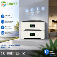 Batterie solaire au lithium-ion empilable en usine 48V 51.2V 400Ah 15Kwh 20Kwh 48 Volt LiFePO4 pour stockage d'énergie domestique