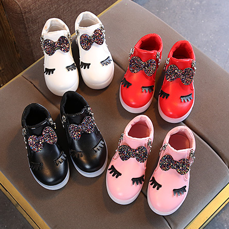 Для девочек; Сезон осень-зима; Детский горка с бантом со стразами для детей; Женская обувь на плоской подошве на каждый день для девочек с подсветкой детская обувь с подсветкой