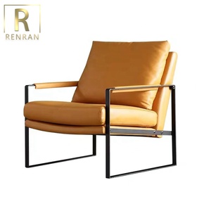 Poltrona Moderna per Camera d'Albergo, Sedia di Design per Soggiorno, Poltrona Commerciale per Sala d'<span class=keywords><strong>Attesa</strong></span>, <span class=keywords><strong>Poltrone</strong></span> in Pelle per il Tempo Libero - Product Image 4