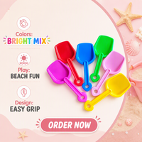 Petite pelle de plage en plastique de 19 cm, outil de fouille de sable pour enfants, jouet de plage pour enfants de 0 à 24 mois, vente en gros
