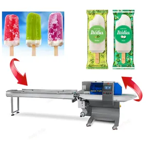 Multi-functional Horizontal Pillow flow Packing Machine Wrapping Machine for ice pop ice lolly ice cream popsicle snacks