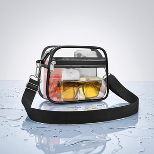 <span class=keywords><strong>Sac</strong></span> bandoulière transparent en PVC pour le sport et les activités de plein air, avec fermeture éclair, étanche, portable, design détachable - Product Image 1