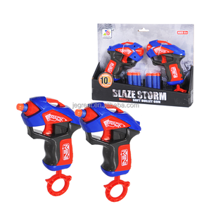 ปืนบลาสเตอร์พร้อมลูกดอกโฟมนุ่ม10ชิ้นปืนของเล่นพลาสติกสำหรับเด็กจำนวน2แพ็ค - Product Image 1