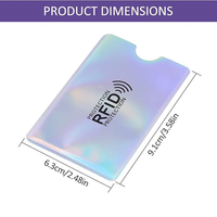 Ensemble de pochettes pour cartes de crédit bloquant les RFID, protection contre le vol d'identité, étui de voyage. Porte-cartes intelligents adaptés aux portefeuilles, sacs à main, LOGO personnalisé