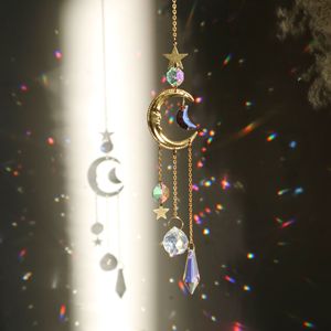 Atrapasoles de Cristal con Diseño de Sol, Luna y Estrellas, Adornos Colgantes de Cristal, Campanas de Viento para Decoración, Colgante de Cristal - Product Image 3