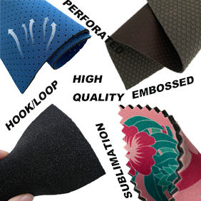 무료 샘플 도매 사용자 정의 인쇄 여러 가지 빛깔의 천공 양각 <span class=keywords><strong>SBR</strong></span> CR 방수 잠수복 네오프렌 고무 패브릭 시트 롤 - Product Image 2