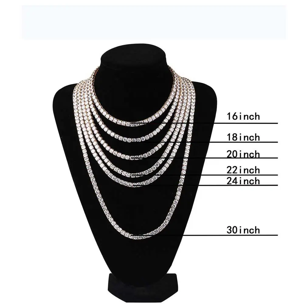 Instock 32 Inch 3 Prong 14" Moissanite Jewelry 10Mm VVS Silver 925 3Mm 8Mm 6Mm Tennis Chain Bracelets Bangles