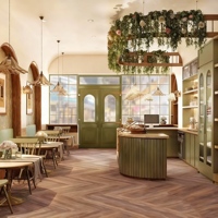 Bäckerei-Kaffeehaus-Design Holz-Lebensmittel-Präsentationstheke Glas-Süßwaren-Präsentationstheke Kaffeehaus-Dessertvitrine Maßgefertigt