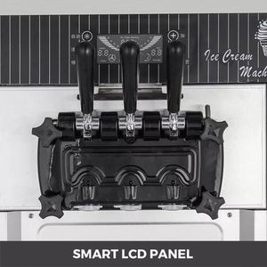 SIHAO-8218 Offre Spéciale de refroidissement rapide commercial 2 + 1 saveurs 20-28L/H fabricant de machine à crème glacée molle - Product Image 5