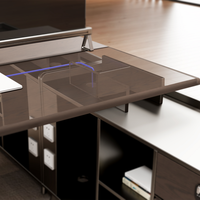 Poste de travail moderne avec cloison de bureau, bureau commercial en bois massif, mobilier de rangement multifonctionnel, séparateur de bureau