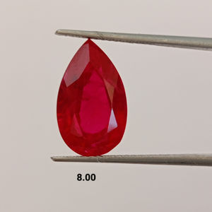 Rubí Cultivado en Laboratorio, Forma de Pera, Gema Suelta, Rojo Intenso, Calidad Premium, Piedra Sintética para Joyería, Hecho a Mano - Product Image 1