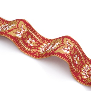 Ethnic Polyester <b>Computer</b> Jacquard Ribbon Hanfu Curtain <b>Accessories</b> Herringbone Tight Embroidery Pants Colorful Ribbon Sleeves - Product Image 2