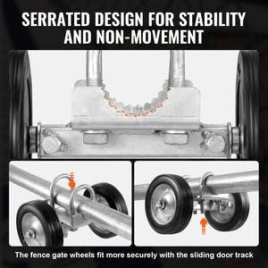 DB Heavy Duty 6 'Kit de portail coulissant Quincaillerie roulante réglable Capacité de charge de 600 lb - Product Image 5