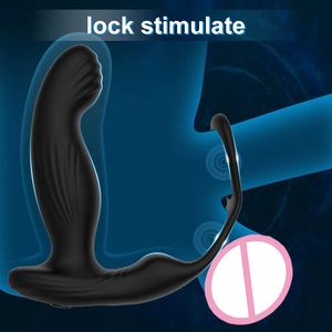 Vibrateur Anal Chauffant Intelligent Sex Toy Té<span class=keywords><strong>l</strong></span>écommande Masseur Électrique <span class=keywords><strong>de</strong></span> la <span class=keywords><strong>Prostate</strong></span> Masculine Double Anneaux <span class=keywords><strong>de</strong></span> Pénis pour <span class=keywords><strong>Homme</strong></span> - Product Image 3