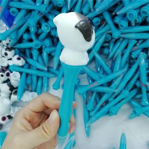 Promosyon 3d göz pop köpek plastik kalem, sevimli glitter hata gözler köpek logo kalem - Product Image 6