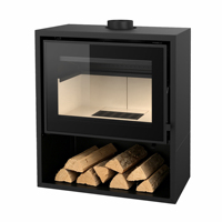 ECO-DESIGN 11.8KW Style Moderne et Simple, Poêle à Bois d'Intérieur pour Villa et Appartement