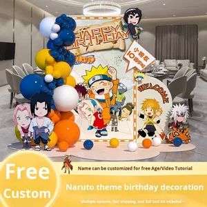 Décorations de scène personnalisées pour le 10e anniversaire d'un garçon, thème anniversaire, ballons, fond, panneau, fête en Chine - Product Image 2