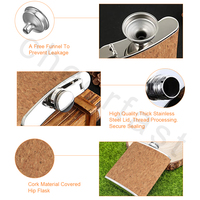 Flacon de poche en acier inoxydable, pour whisky, liqueur, 6Oz, à motif de Grain de bois, pour boire, pour la hanche, nouvel arrivage de ml
