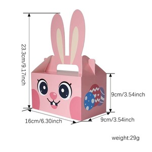 Boîte à main en forme de lapin à grandes oreilles DIY personnalisé Boîte cadeau créative de Pâques Nouveaux bonbons Donuts <span class=keywords><strong>Chocolat</strong></span> et fête pour cadeaux personnalisés - Product Image 6