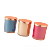300ml Luxus-Champagnerglas-Kerzenhalter Galvanisierter Aromatherapie-Becher mit Metalldeckel und Goldschrift-Logo