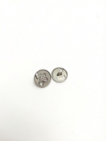 Boutons Métalliques Géométriques Personnalisés en Gros, OEM, en Alliage de Zinc Plaqué, à Tige, Décoratifs pour Chapeaux, Design Moderne Découpé au Laser, Lavables