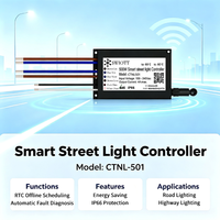Contrôleur de lampadaire extérieur CTNL501 PLC LoRaMesh à double réseau auto-réparateur pour l'infrastructure urbaine