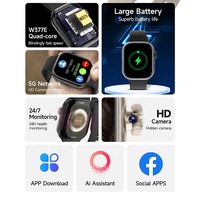 Reloj Inteligente S10 con Pantalla AMOLED: Compatible con Tarjetas SIM y Descargas de Google, Funciona en Europa, Asia y África, Monitor de Frecuencia Cardíaca