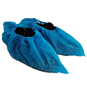 Couvre-chaussures en PP bleu jetable Non tissé fait à la main, couvre-chaussures antidérapants médicaux - Product Image 3