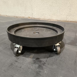 Schwerer Stahlrahmen Easy Roll Lbs 5 Räder Lenk rollen 55 Gallonen runder Kunststoff-Öl trommel wagen - Product Image 6