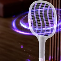 Raquette électrique anti-moustiques et lampe 2-en-1 rechargeable en gros : Super puissante, attraction automatique, chargement USB, prêt pour le dropshipping