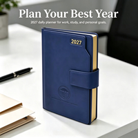 OEM ODM Fabrik Maßgefertigter A5 PU-Leder 2027 Planer Notizbuch mit Magnetverschluss Hardcover Geschäftsagenda mit Geprägtem Logo