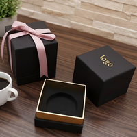 Boîte d'emballage personnalisée pour bougies d'aromathérapie, boîte cadeau cube pour voiture avec estampage, couvercle personnalisable Ciel et Terre, boîte rigide