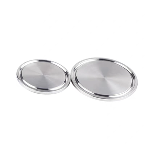 Thép không gỉ 304/316L cấp thực phẩm phụ kiện đường ống DN25 rắn mù ferrule cap trống mặt bích đánh bóng Tri kẹp ống kết thúc 1PC - Product Image 3