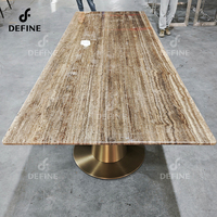 Service clé en main de fabrication sur mesure complète, ensemble complet de meubles de restaurant modernes en marbre pour usage hôtelier et salle à manger, facile à nettoyer