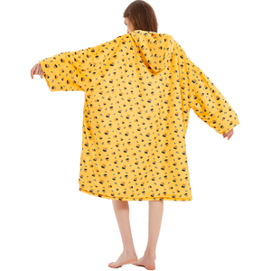 Custom <strong>Snuggle</strong> Flannel Fleece Anime Blanket <strong>Hoodie</strong> Cozy Long Sleeve Polyester in Modern Korean Style for Women and <strong>Men</strong> - Product Image 5