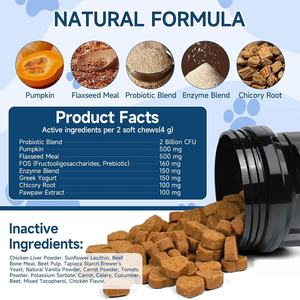 Proveedor de Golosinas Masticables Probióticas Naturales de Marca Privada OEM/ODM para la Salud Intestinal de las Mascotas, Alimentos y Suplementos para Mascotas - Product Image 5