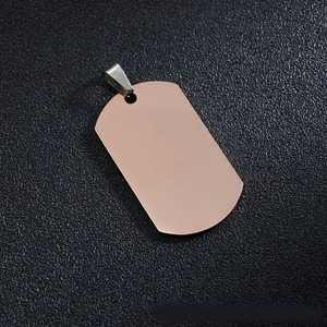 Liontin gaya Tentara baja tahan karat 49*28mm untuk gantungan kunci kalung pembuatan perhiasan liontin <span class=keywords><strong>Tag</strong></span> anjing berukir kosong - Product Image 3