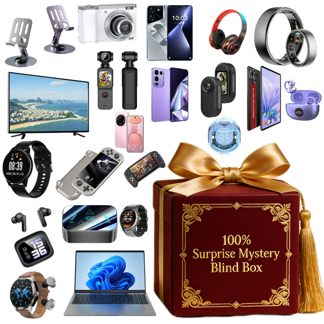 US Direct Shipment 2026 Electronics 3C Lucky Festival Christmas Gift Earphone Headphone Mystery Box 100% Surprise Headset