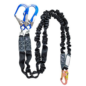 Çift büyük kanca alüminyum alaşım emniyet düşme koruma kordon halat emniyet kemeri mükemmel anti-sonbahar - Product Image 1