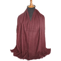 High Quality Plain Maroon Shawls Custom Made New Design Solid Color Shawl Winter Warm 100% Yak Wool Shawl